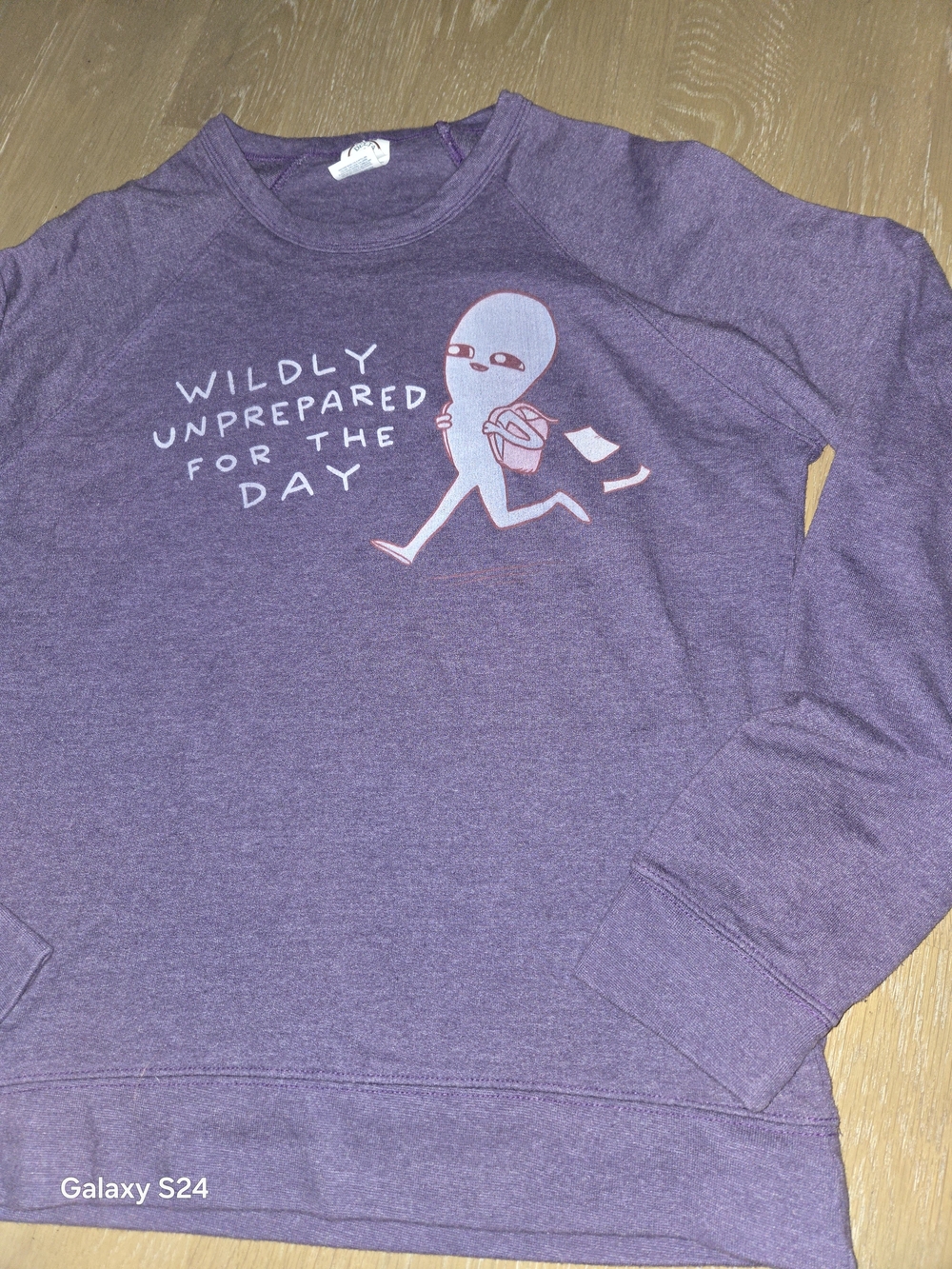 Womens M Wildly Unprepared For The Day Crew Sweatshirt